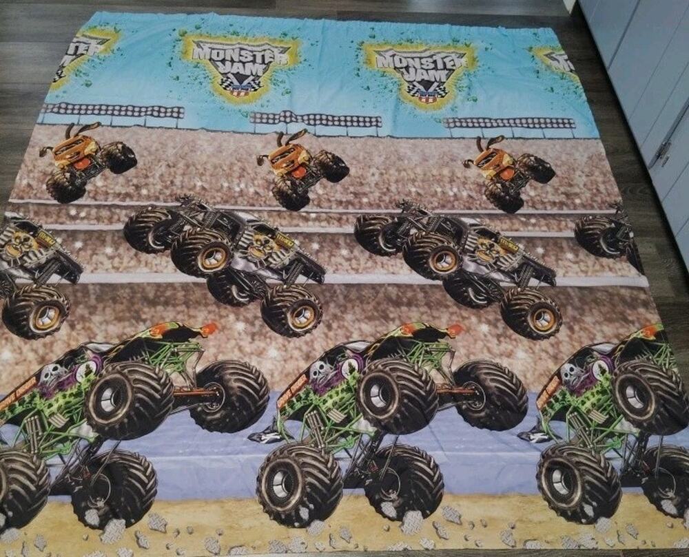 Monster Jam Monster Foot Truck Shower Curtain 70 In X 68 In